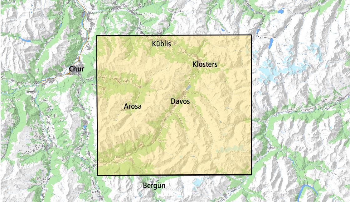 Übersicht Singletrail Map 101 Davos Klosters